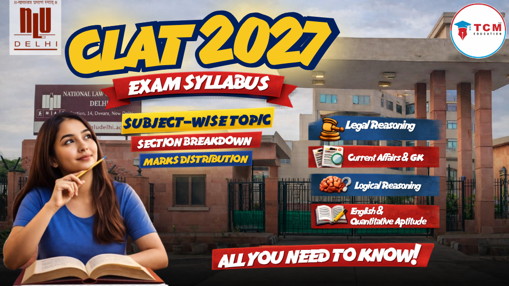 CLAT 2027 Exam Syllabus: Subject-Wise Topics, Section Breakdown & Marks Distribution